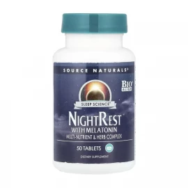 Комплекс для сну Source Naturals Sleep Science® NightRest™ with Melatonin - 50 tabs