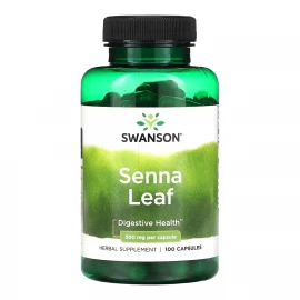 Листя Сенни Swanson Senna Leaf 500 mg - 100 сaps
