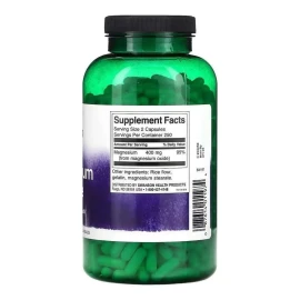 Магній оксид Swanson Magnesium Oxide 200 mg - 500 caps