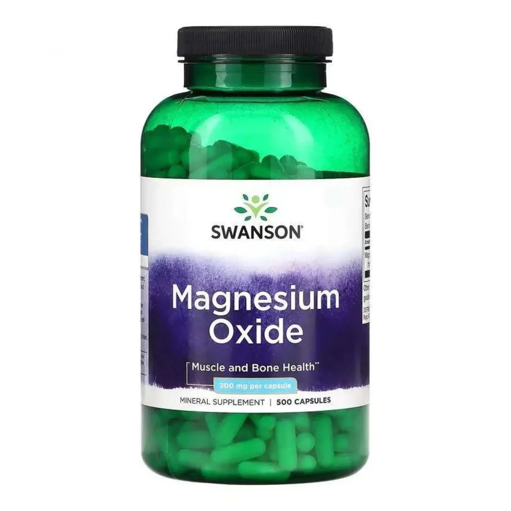 Магній оксид Swanson Magnesium Oxide 200 mg - 500 caps