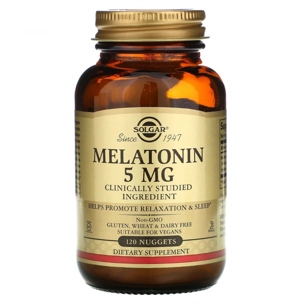 Мелатонин Solgar Melatonin 5 mg - 120 nuggets