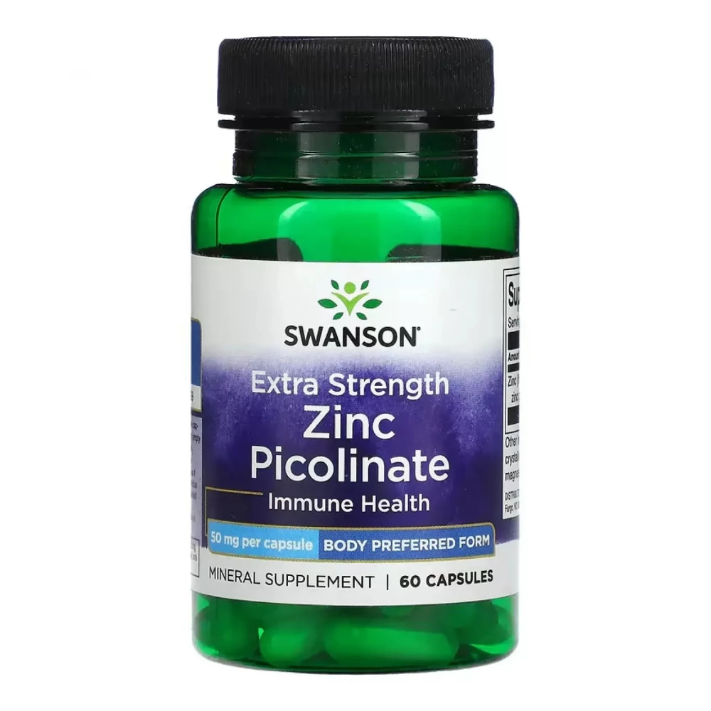 Піколінат цинку Swanson Extra Strength Zinc Picolinate Body Preferred Form 50 mg - 60 caps