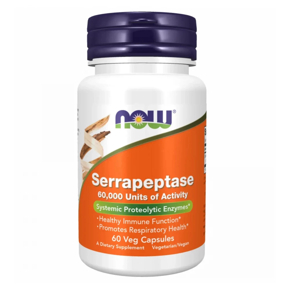 Серрапептаза Now Foods Serrapeptase 60,000 Units - 60 vcaps