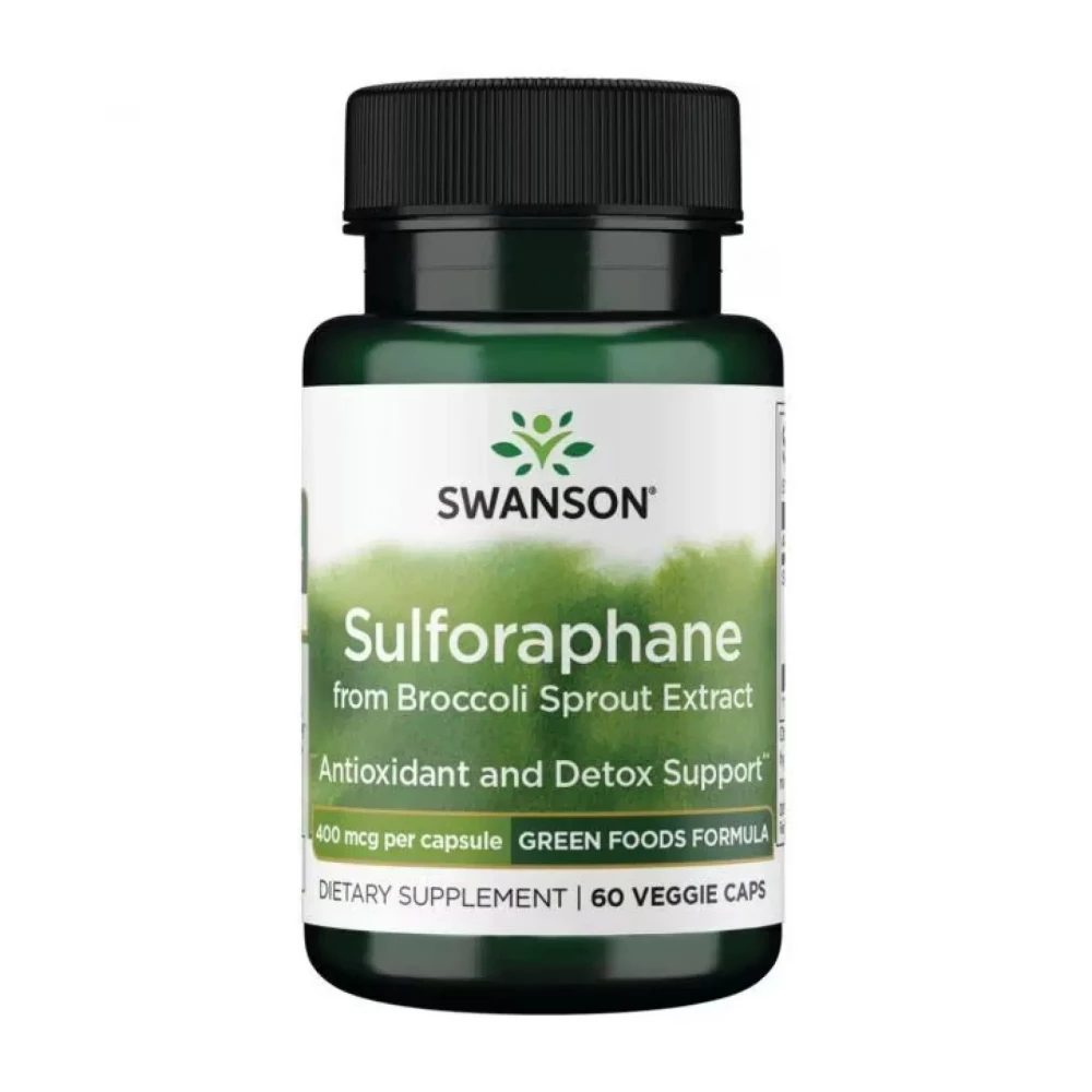 Сульфорафан Swanson Sulforaphane from Broccoli Sprout Extract 400 mcg - 60 veg caps