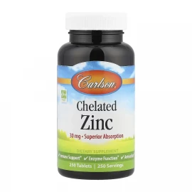 Цинк Carlson Laboratories Chelated Zinc - 250 tabs