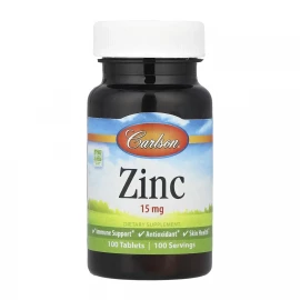 Цинк Carlson Laboratories Zinc 15 mg - 100 tabs
