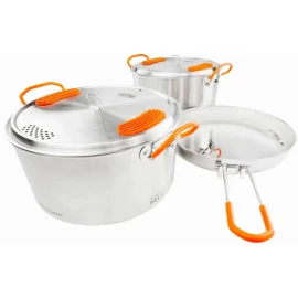 Набір посуду GSI Outdoors Glacier Stainless Base Camper Large