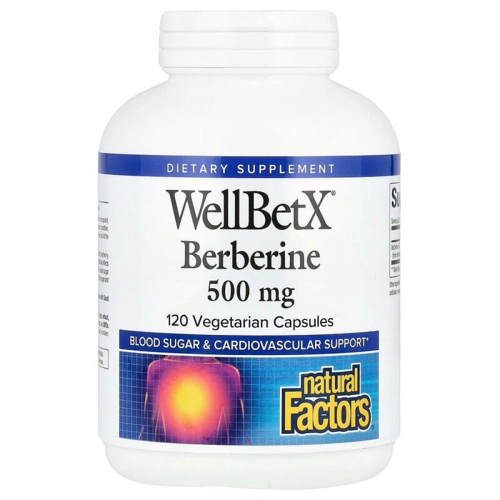 Берберин Natural Factors WellBetX Berberine 500 mg - 120 vcaps