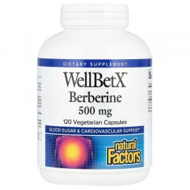Берберин Natural Factors WellBetX Berberine 500 mg - 120 vcaps