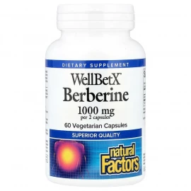 Берберин Natural Factors WellBetX Berberine 500 mg - 60 vcaps