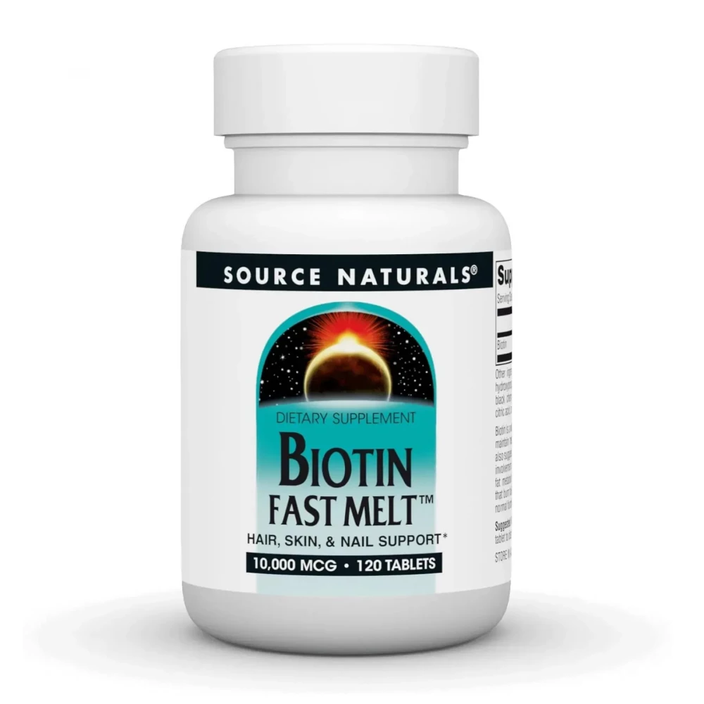 Біотин Source Naturals Biotin Fast Melt 10000 mcg - 120 tabs