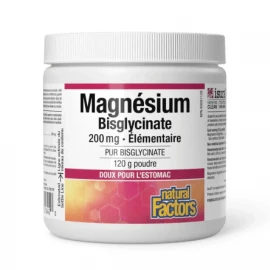 Бісгліцинат магнію Natural Factors Magnesium Bisglycinate 200 mg - 120 g