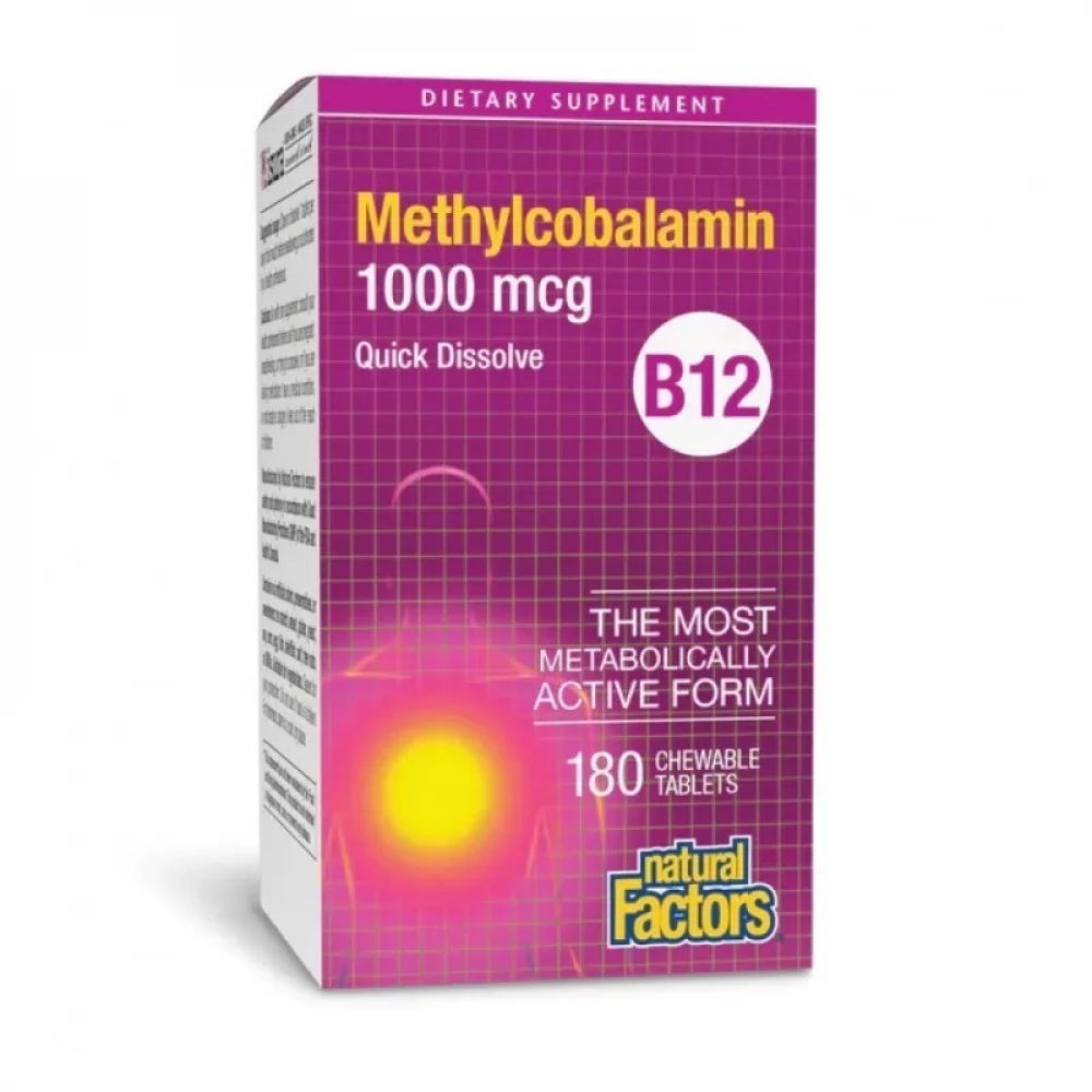 Вітаміни Natural Factors B12 Methylcobalamin 1000 mcg - 180 tabs