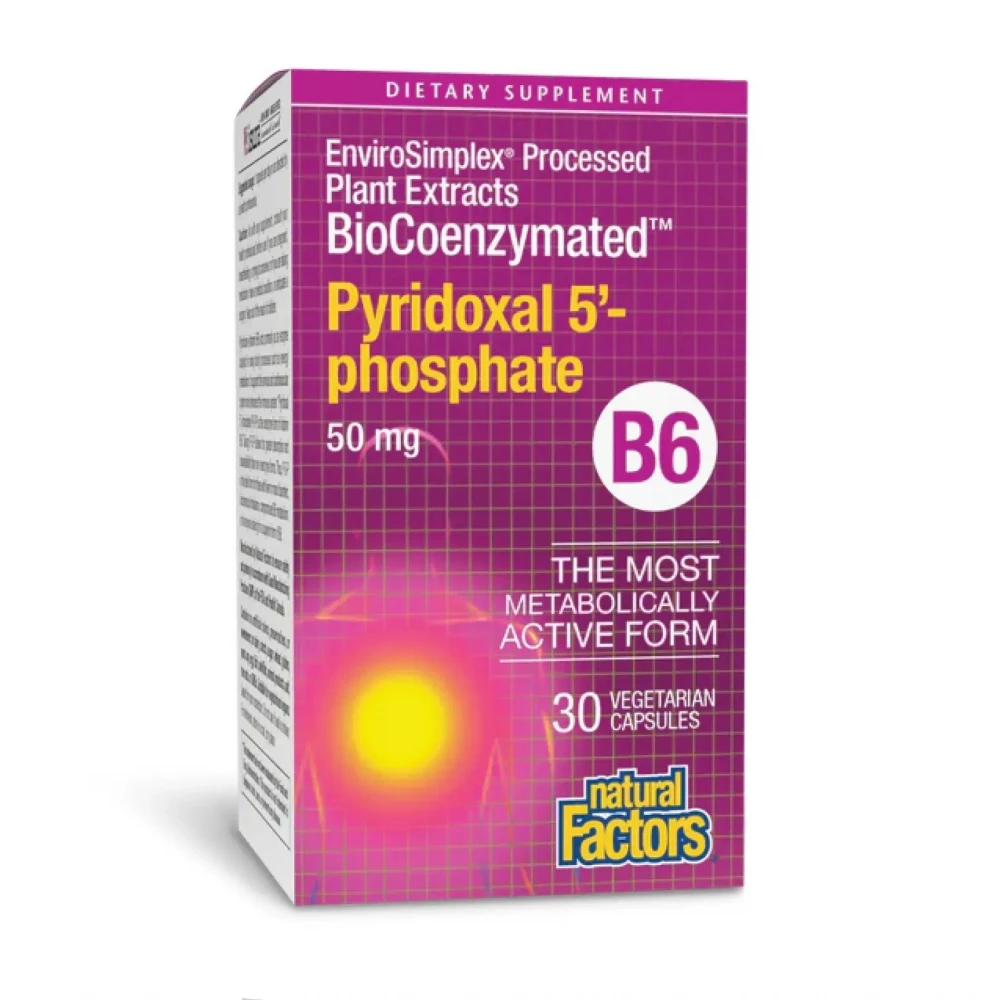 Вітаміни Natural Factors BioCoenzymated Pyridoxal 5'-phosphate 50 mg - 30 vcaps