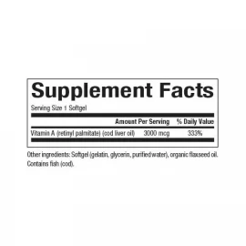 Витамины Natural Factors Vitamin A 3000 mcg 10000IU - 180 softgels