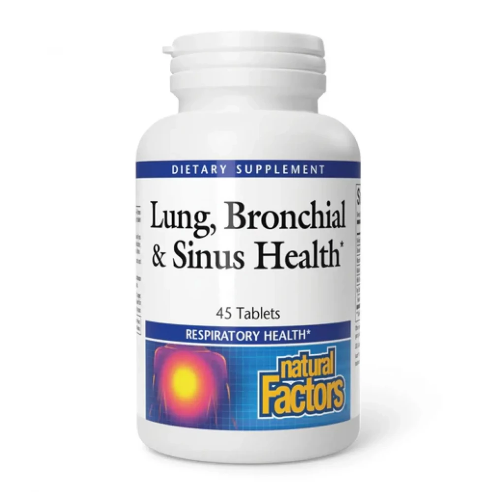 Комплекс для здоров'я дихальних шляхів Natural Factors Lung, Bronchial & Sinus Health - 45 tabs