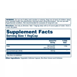 Ламінарія Solaray Kelp Seaweed 550 mg - 100 vcaps