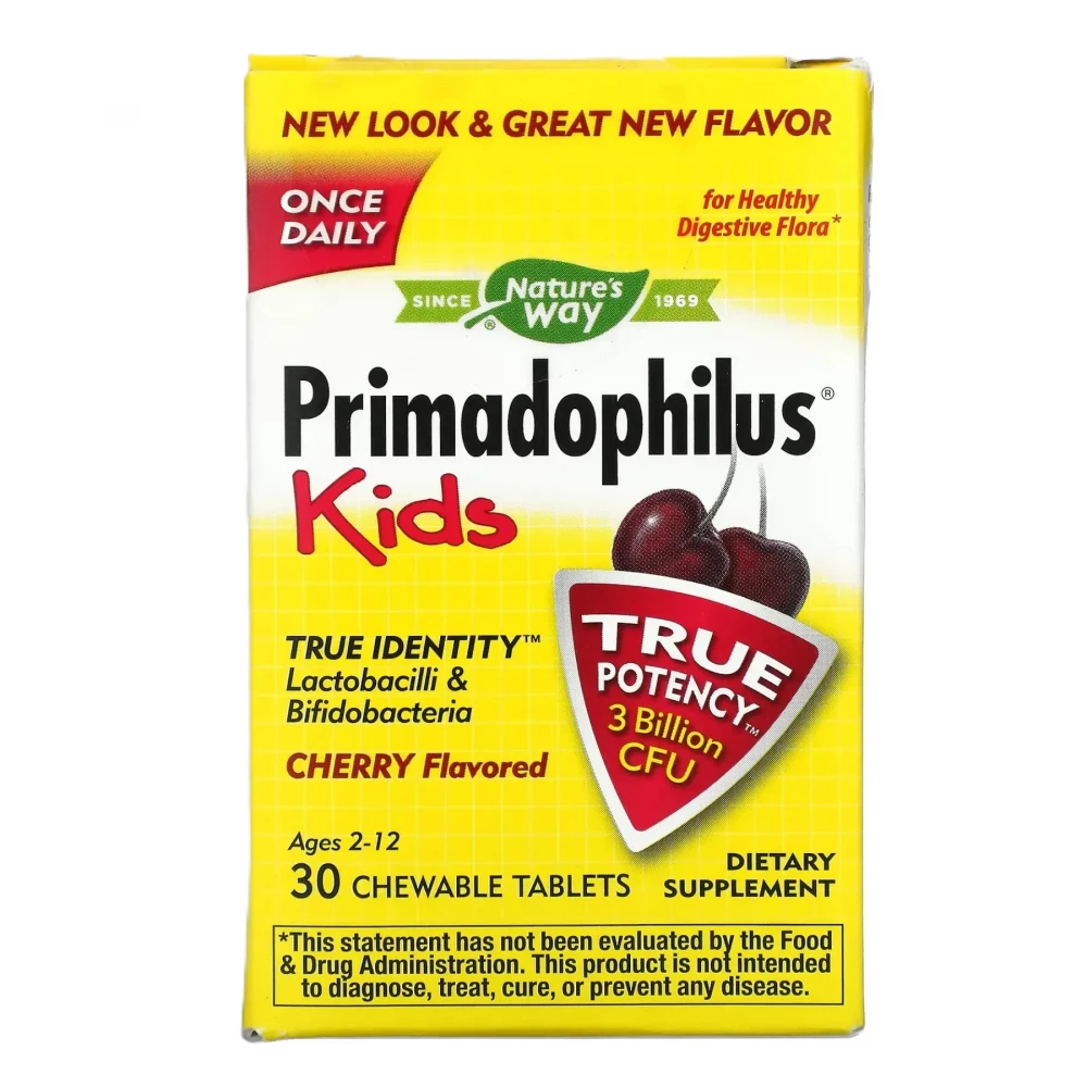 Пробиотик для детей Natures Way Primadophilus® - 30 chewtabs