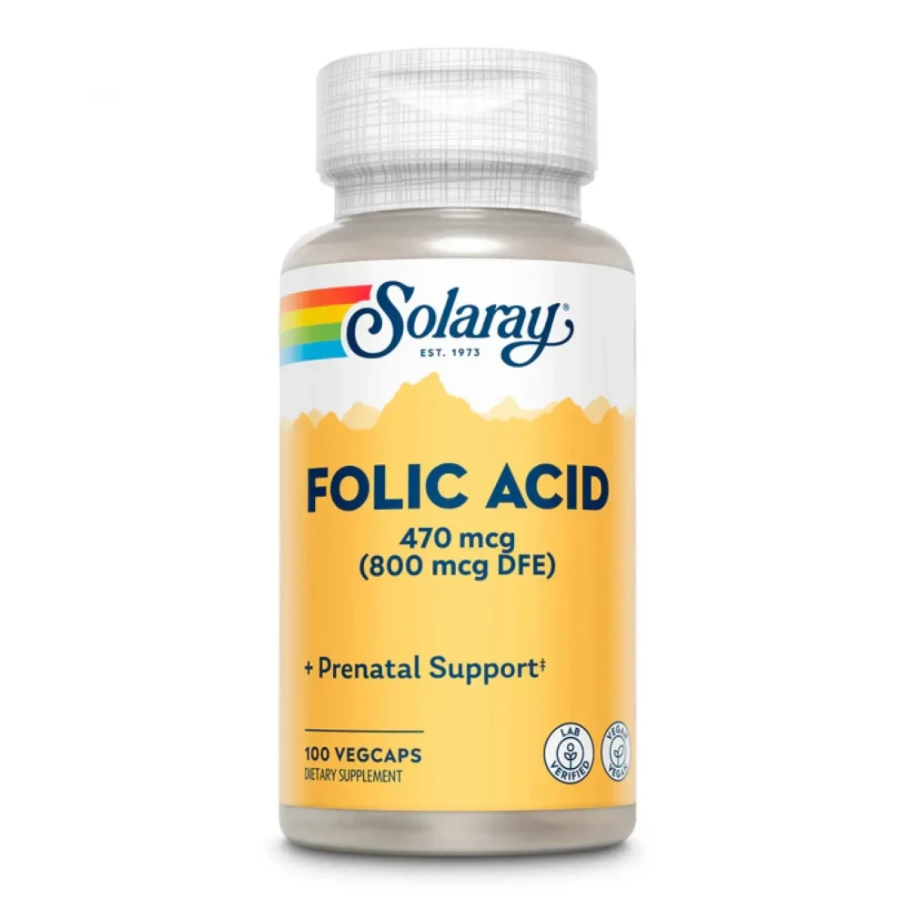 Фолієва кислота Solaray Folic Acid 1360 mcg - 100 vcaps