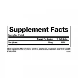 Цитрат цинку Natural Factors Zinc Citrate 50 mg - 90 tabs