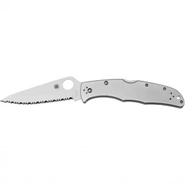 Ніж Spyderco Endura 4 Steel Handle серейтор