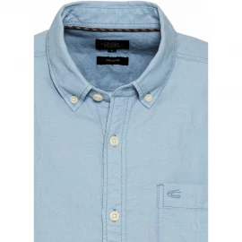 Рубашка Camel Active Short-Sleeved Shirt Made from a Cotton-Linen Blend