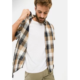 Сорочка Camel Active Checked Short-Sleeve Shirt Made of Pure Cotton