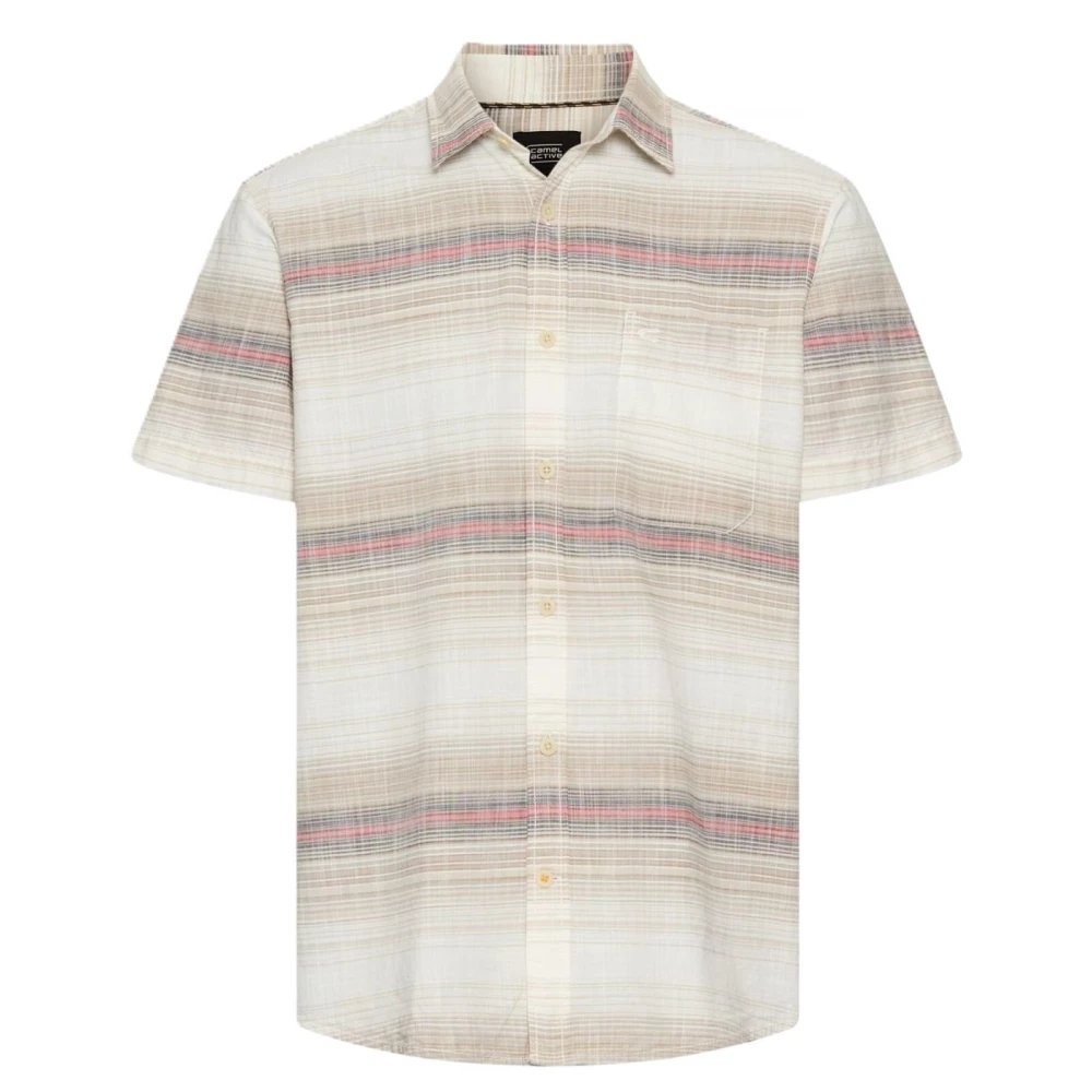 Сорочка Camel Active Short-Sleeved Cotton Shirt with Check Pattern