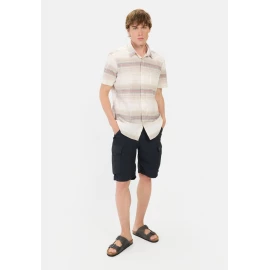 Сорочка Camel Active Short-Sleeved Cotton Shirt with Check Pattern