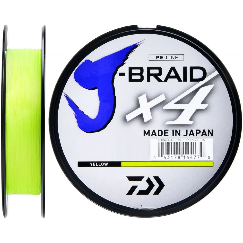Шнур Daiwa J-Braid X4E 135 m 8.4 kg 0.17 mm 1.5