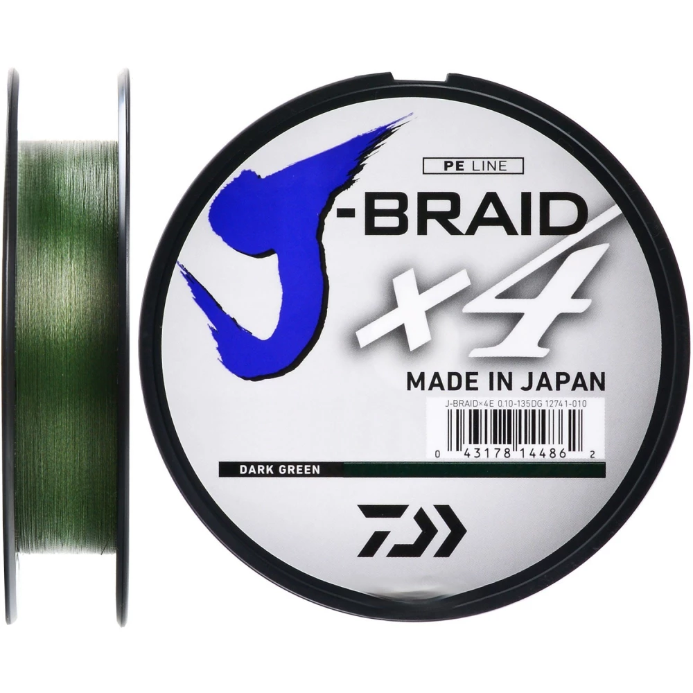 Шнур Daiwa J-Braid X4E 270 m 8.4 kg 0.17 mm 1.5