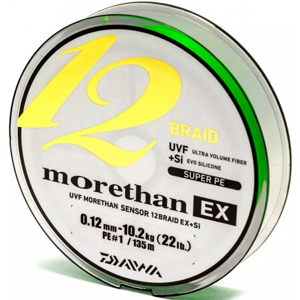 Шнур Daiwa Morethan 12BEX+Si 135 m 10.2 kg 0.12 mm 1.0
