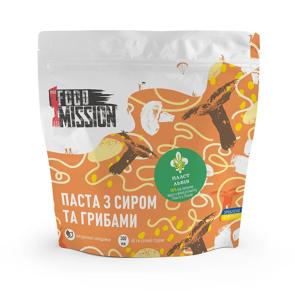 Паста Food Mission з сиром та грибами