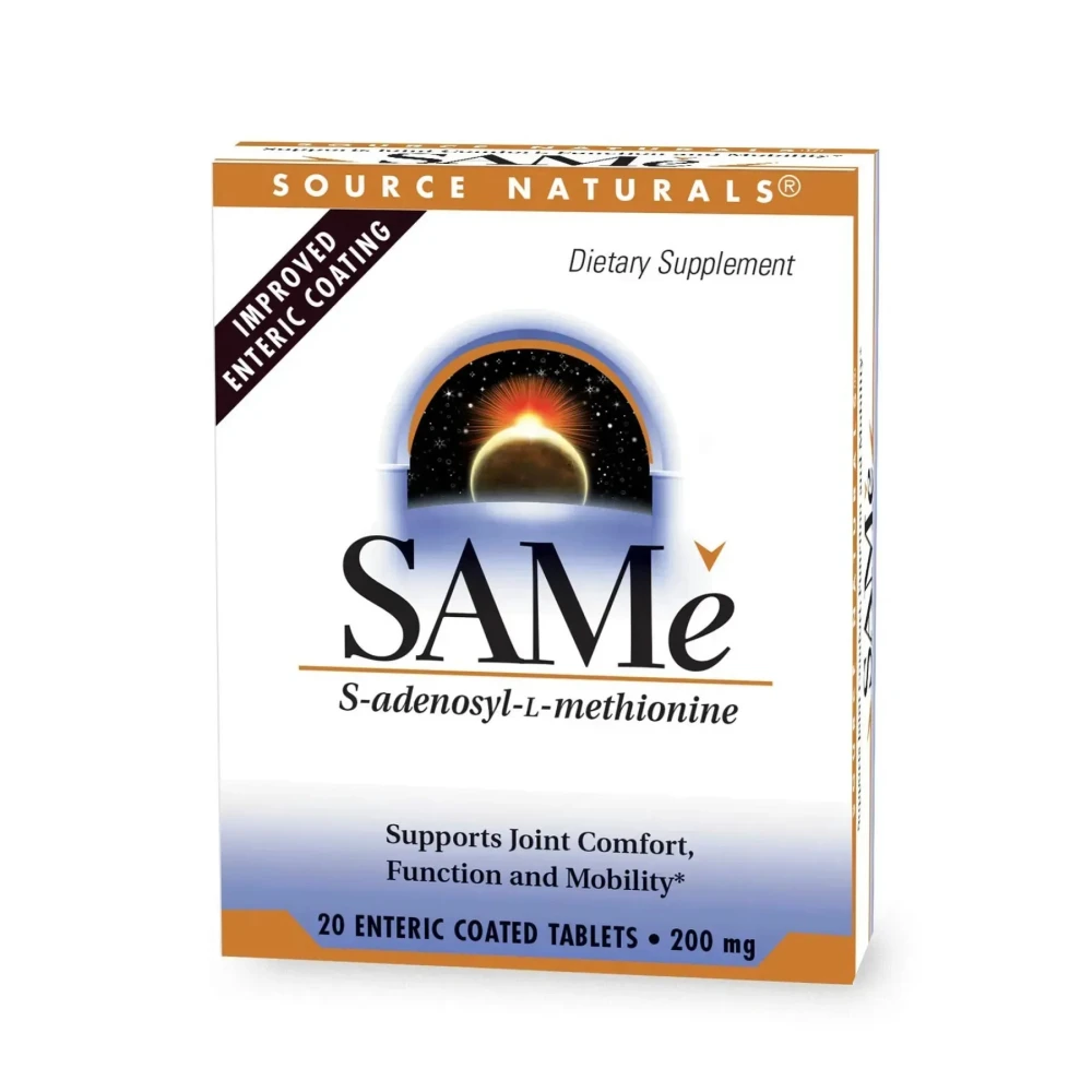 S-Аденозилметіонін Source Naturals SAMe 200 mg Enteric Coated - 20 tabs