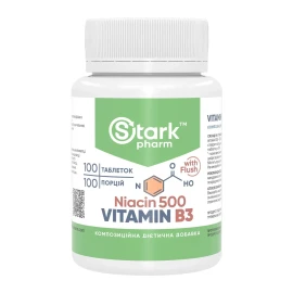 Вітаміни Stark Pharm Stark Niacin Vitamin B3 with Flush 500 mg - 100 tabs