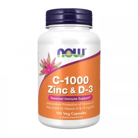 Витаминно-минеральный комплекс Now Foods C-1000 Zinc & D-3 - 100 vcaps