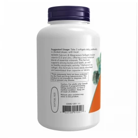 Вітамінно-мінеральний комплекс Now Foods Calcium-Magnesium+D - 240 sgels