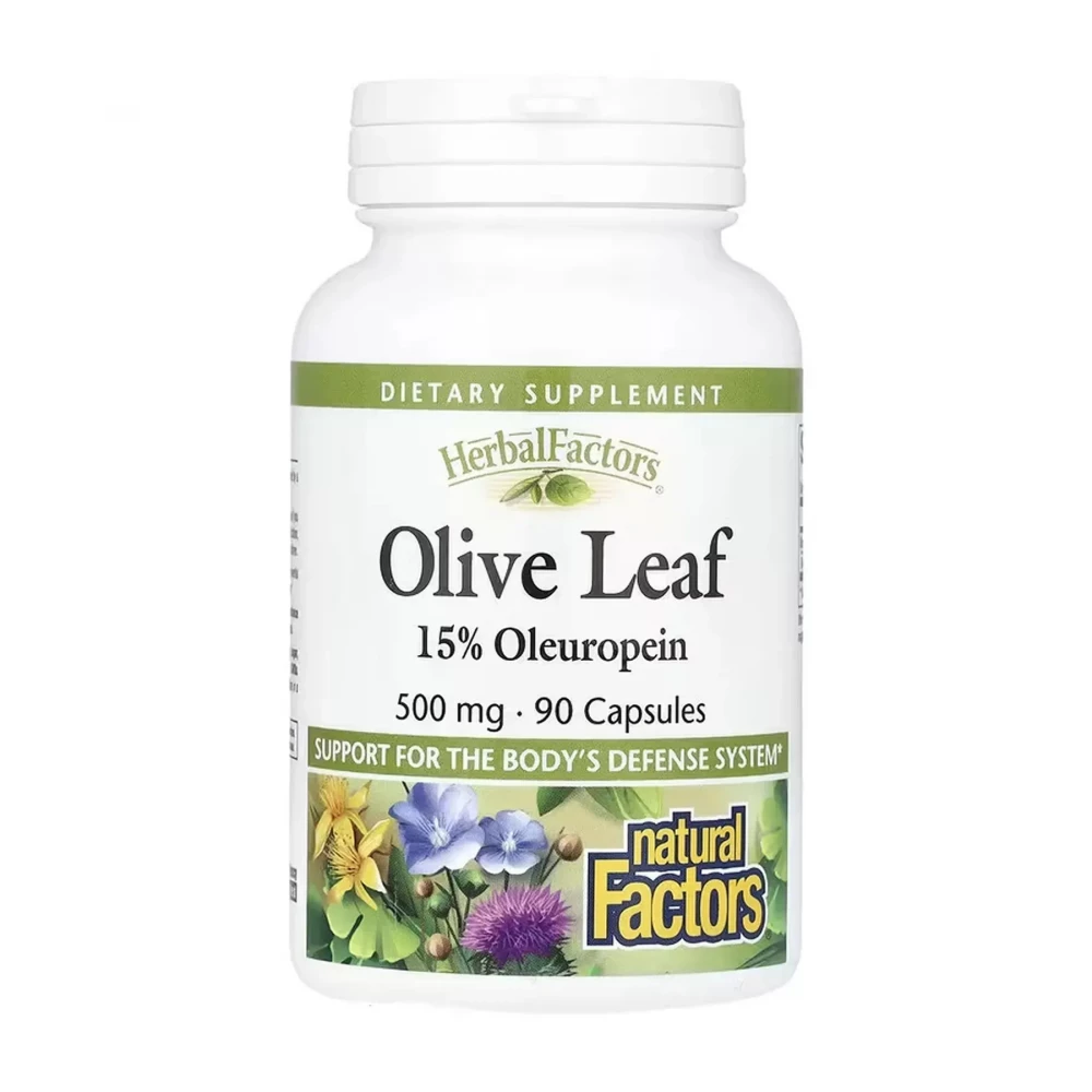 Экстракт листьев оливы Natural Factors Olive Leaf 500 mg - 90 caps