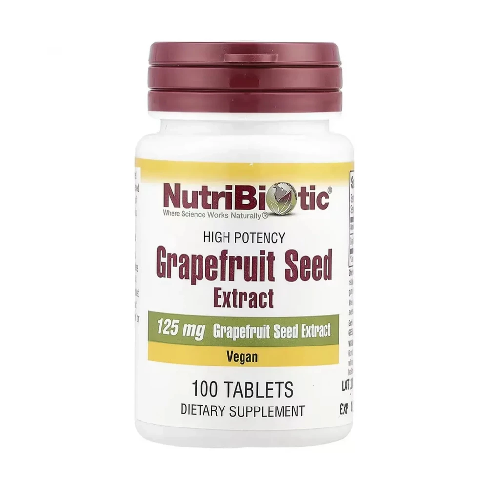 Екстракт насіння грейпфрута Nutribiotic Grapefruit Seed Extract 125 mg - 100 tabs