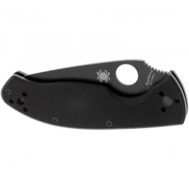 Ніж Spyderco Tenacious Black Blade напівсерейтор