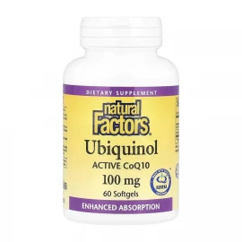 Коэнзим Natural Factors Ubiquinol CoQ10 100 mg - 60 softgels