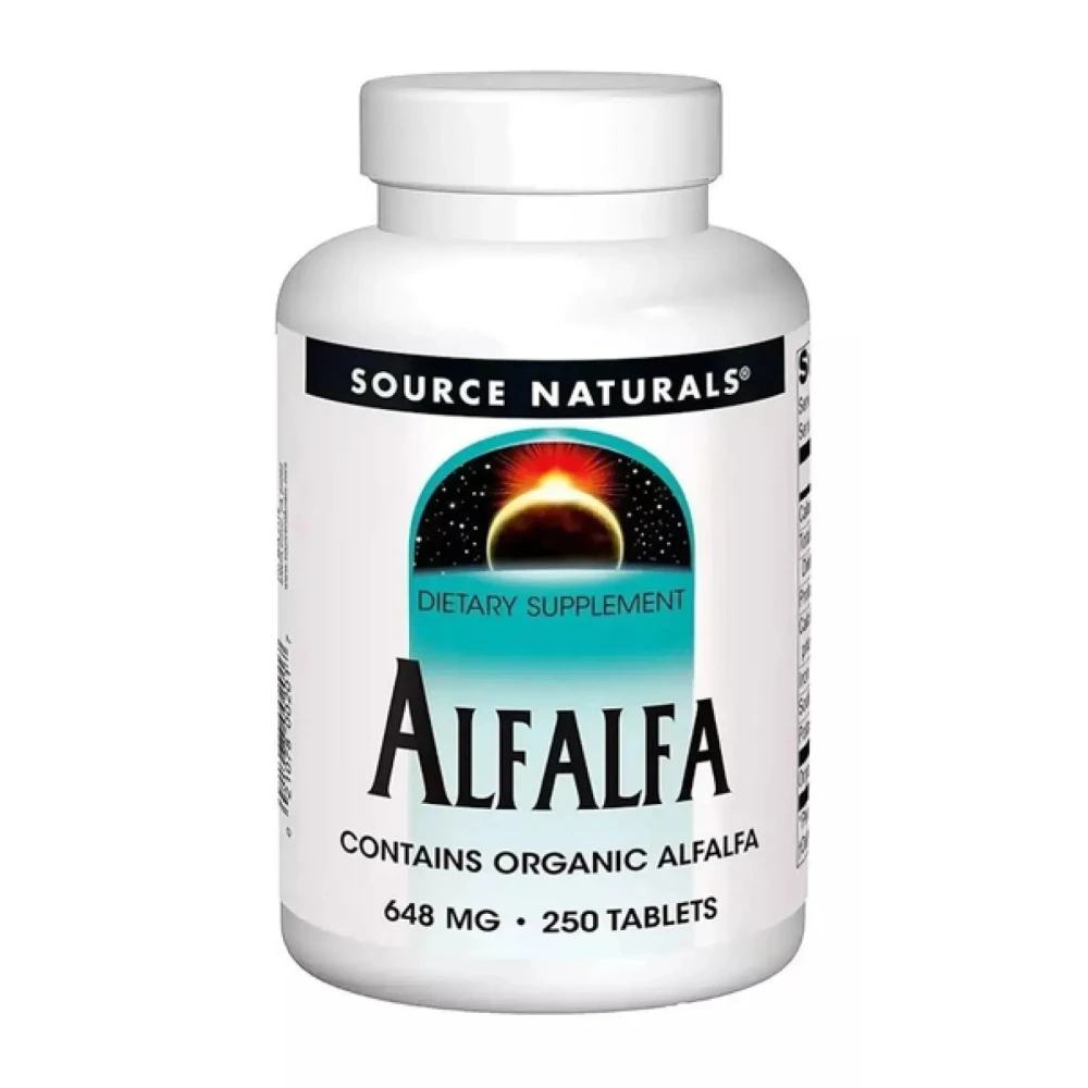 Люцерна Source Naturals Alfalfa 648 mg - 250 tabs