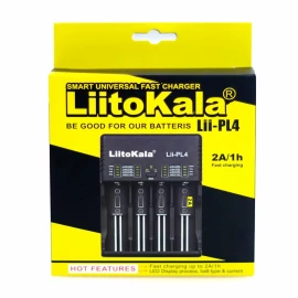 Зарядний пристрій Liitokala Lii-PL4, 4 канала, Ni-Mh/Li-ion/LiFePO4, 220V/12V, LED, Box