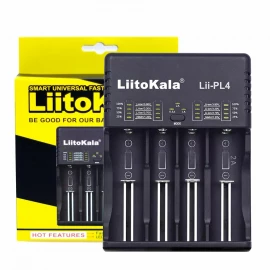 Зарядний пристрій Liitokala Lii-PL4, 4 канала, Ni-Mh/Li-ion/LiFePO4, 220V/12V, LED, Box