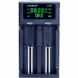Зарядное устройство для Liitokala Lii-S2, 2 канала, Ni-Mh/Li-ion/LiFePo4, USB, LCD, Box