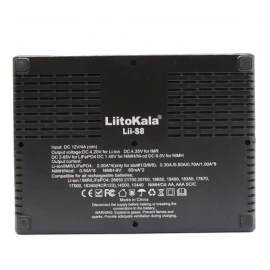 Зарядное устройство LiitoKala Lii-S8 на 8 каналов и автомобильный кабель