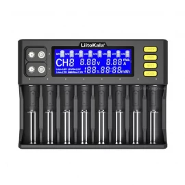 Зарядний пристрій LiitoKala Lii-S8 на 8 каналів та автомобільний кабель