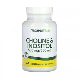 Холін та інозитол Nature's Plus Choline & Inositol 500 mg - 60 tabs