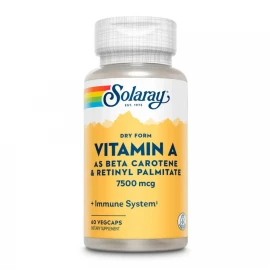Вітаміни Solaray Vitamin A Dry Form 7600 mcg - 60 caps