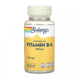 Вітаміни Solaray Vitamin B-6 Timed-Release 100 mg - 60 vcaps